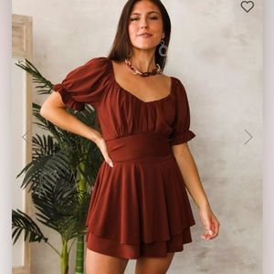 Burgundy Romper